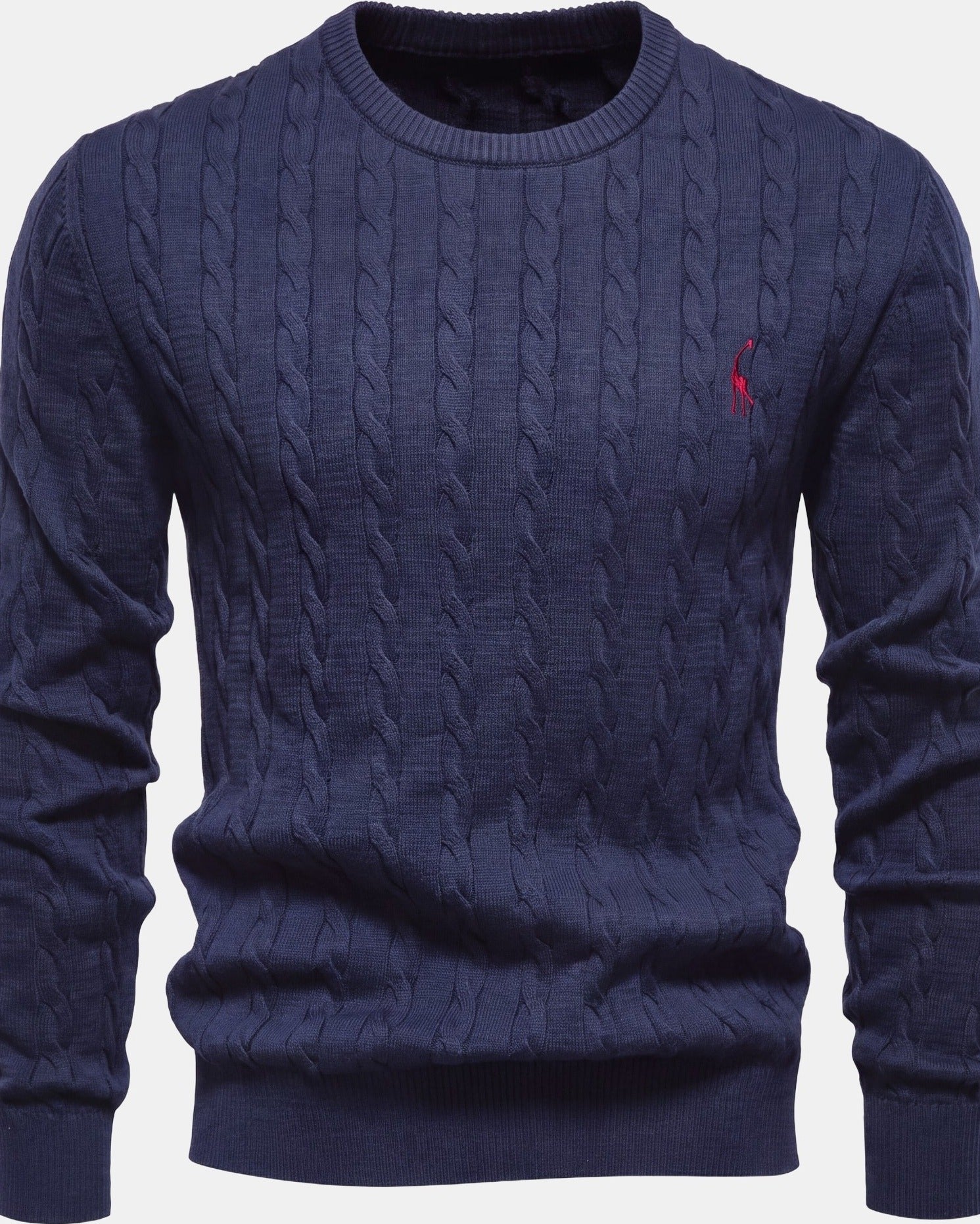 Falkner Men's Knit Sweater Navy, photo studio