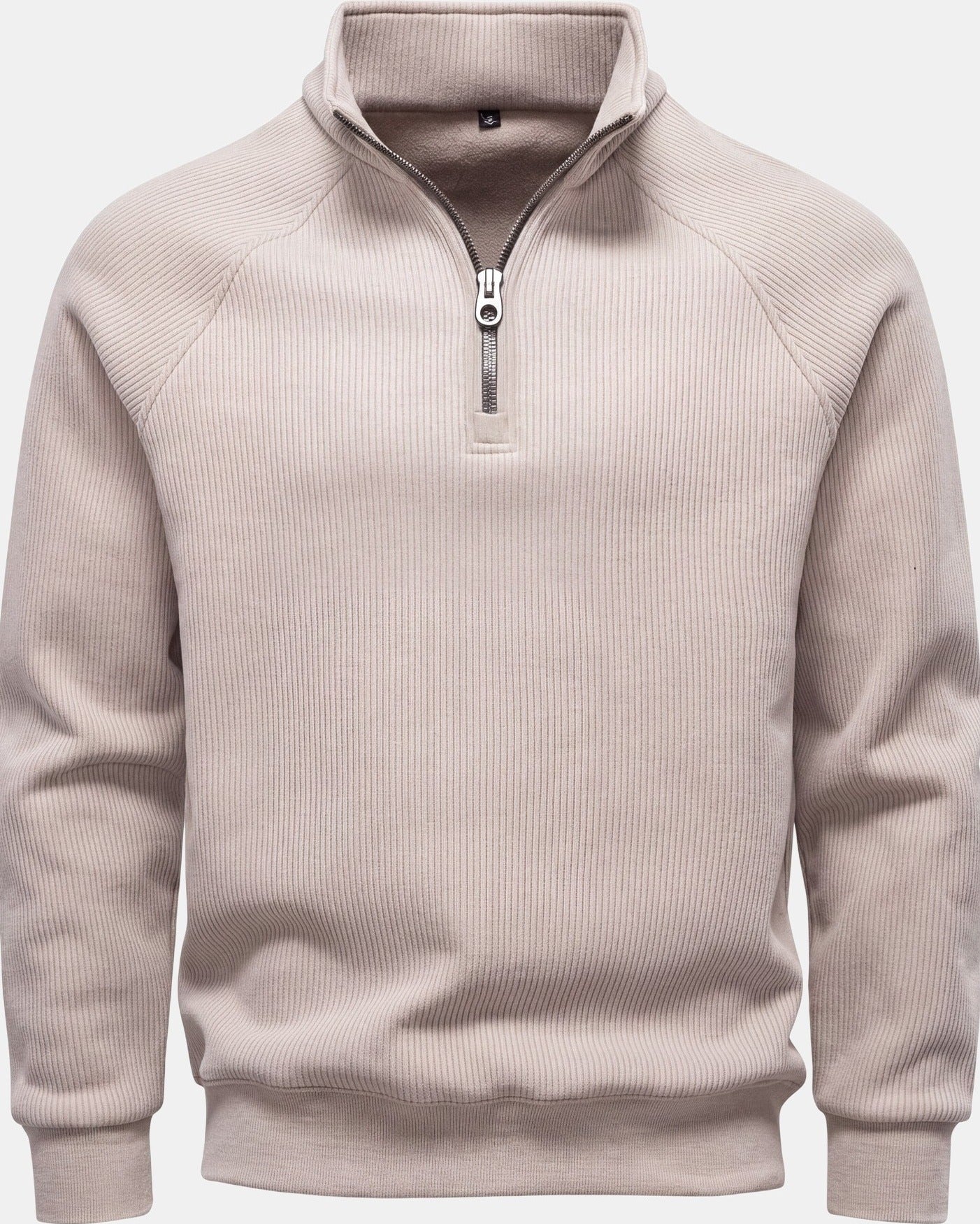 Krause Men's Denim Sweater Thermal Beige, photo studio