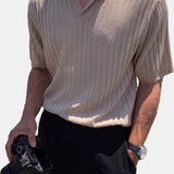 Monte-Carlo Ribbed Open Polo