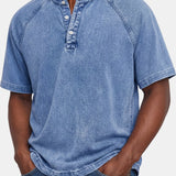 Louis - Vintage Button T-Shirt for Men