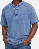 Louis - Vintage Button T-Shirt for Men