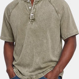 Jasper - Vintage Button T-Shirt for Men