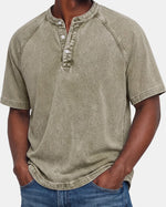 Jasper - Vintage Button T-Shirt for Men