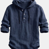 Signature Men's Linen Shirt, Hooded