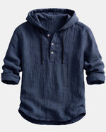 Signature Men's Linen Shirt, Hooded