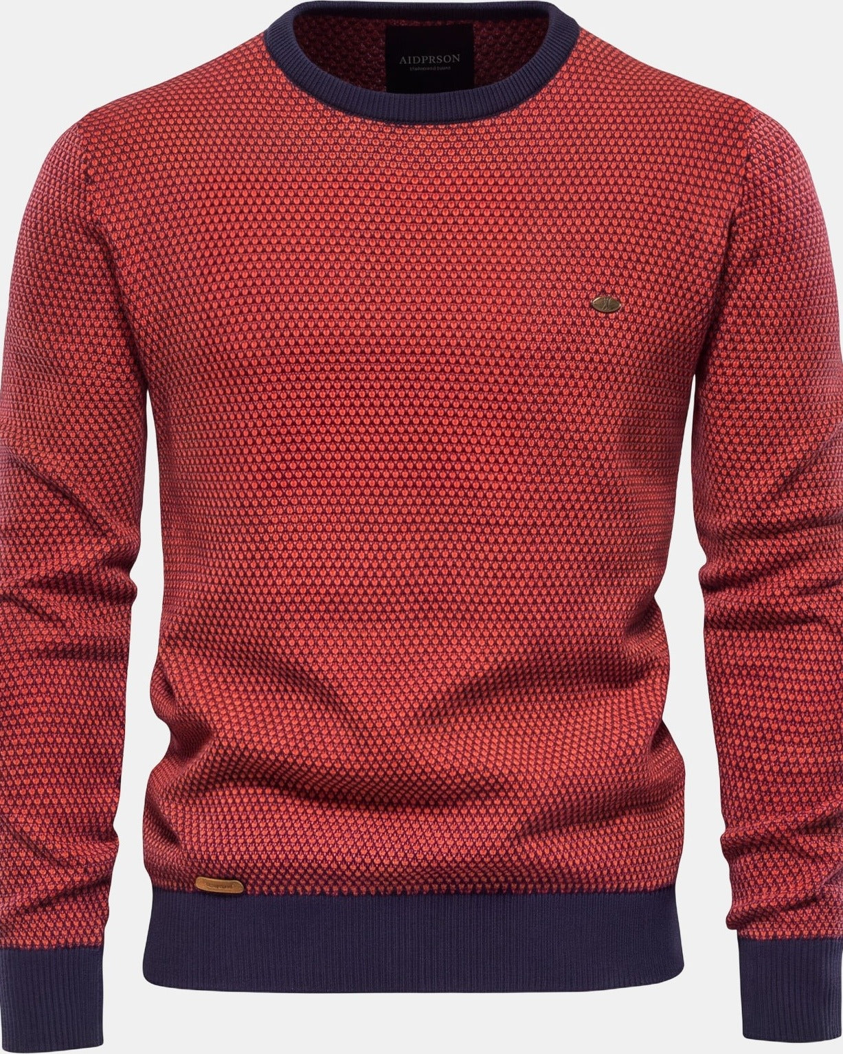 Steinmann Men's Cotton Sweater Diamond Orange, photo studio