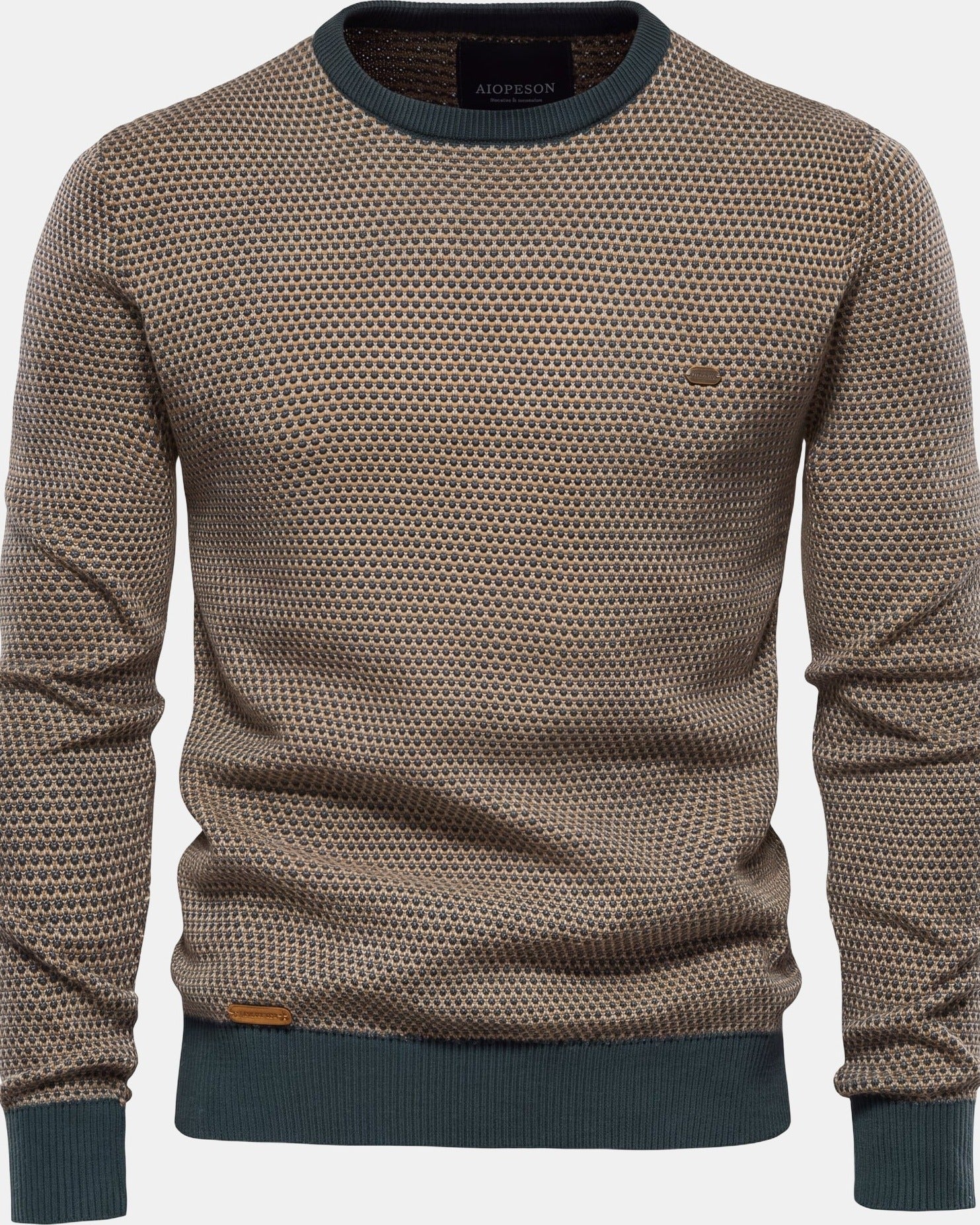 Steinmann Men's Cotton Sweater Diamond Green, photo studio