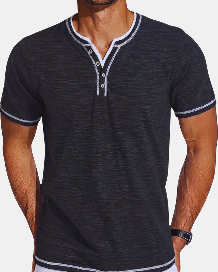 Men's Polo Shirt, Black and Green