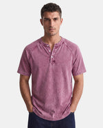 Leo - Vintage Button T-Shirt for Men