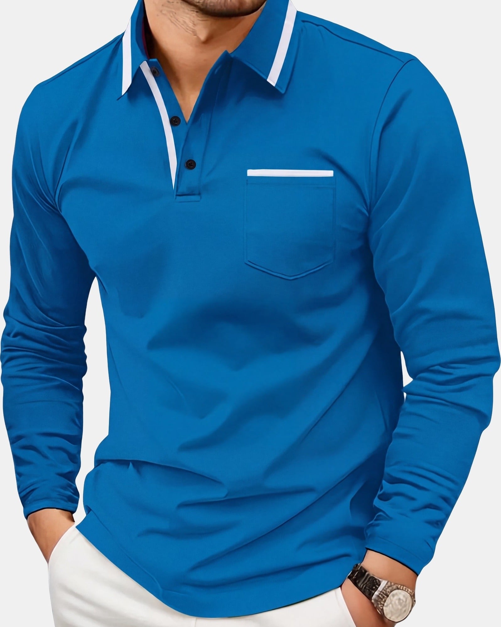 Men's Polo Shirt, Sweater in Blue