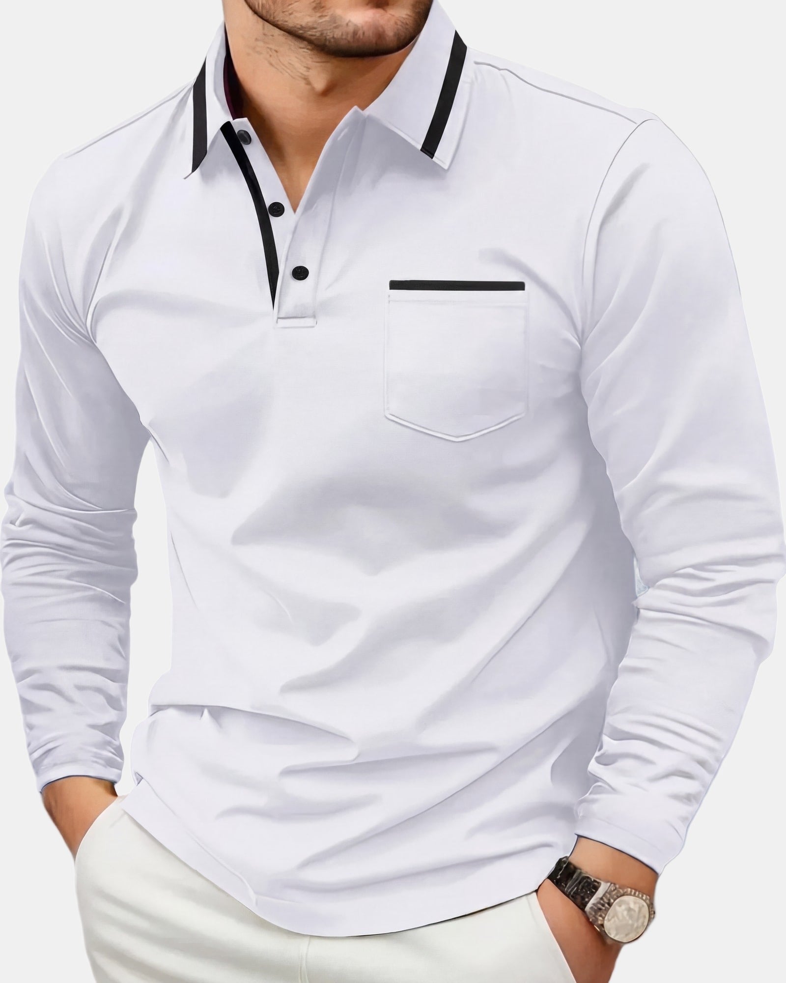 Men's Polo Shirt, Sweater in White