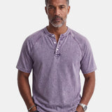 Gavin - Vintage Button T-Shirt for Men