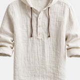 Signature Men's Linen Shirt, Hooded