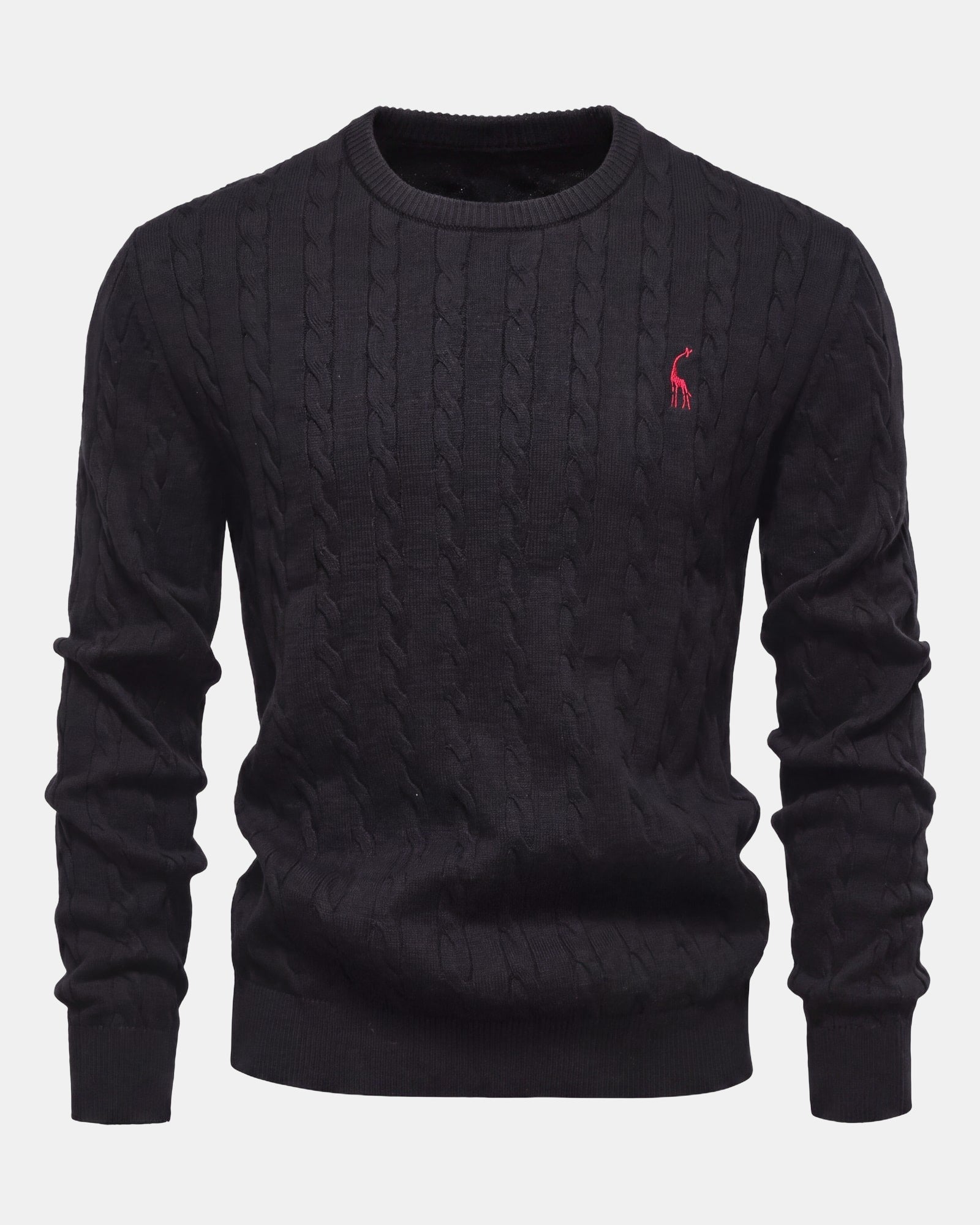 Falkner Men's Knit Sweater Black, photo studio