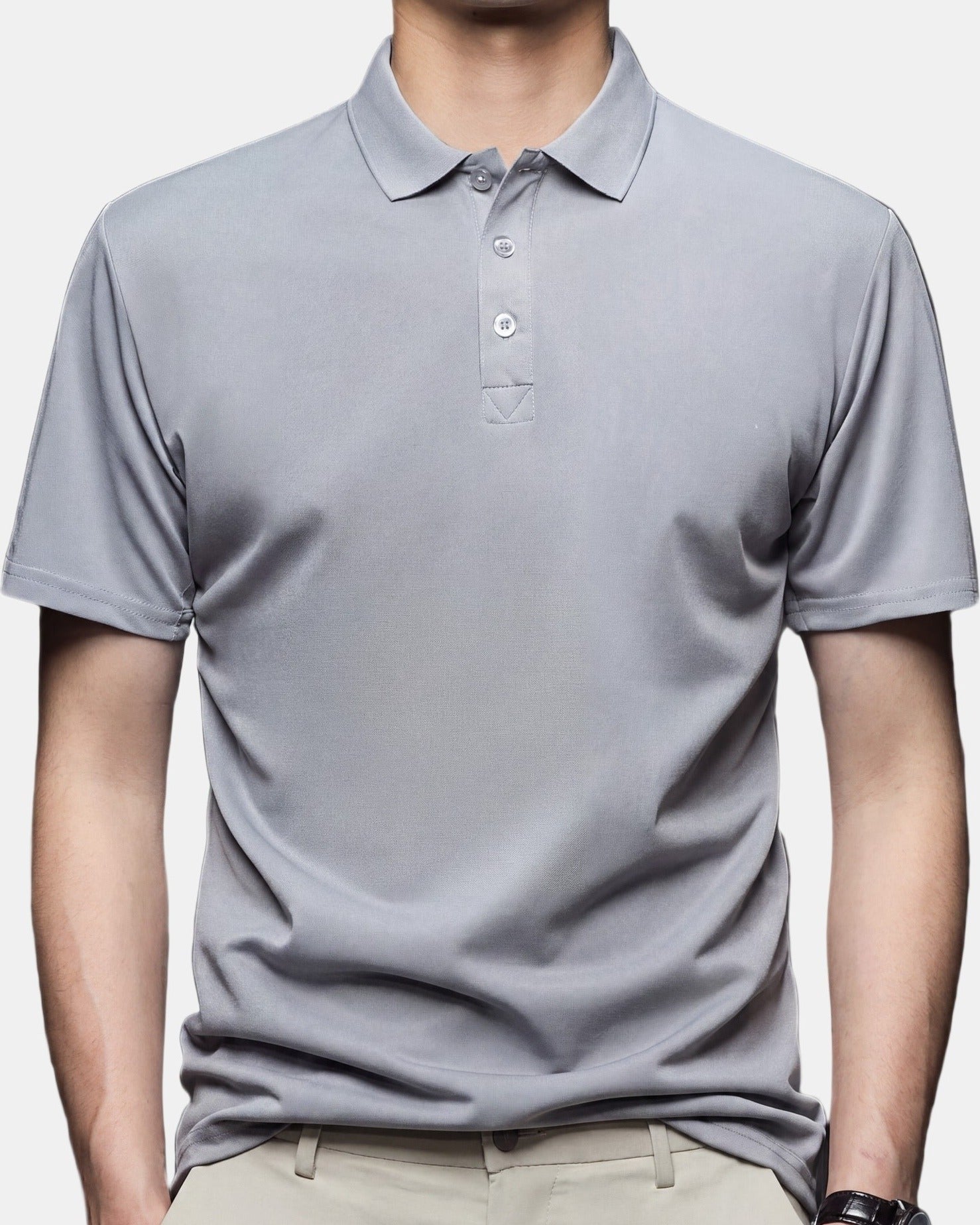 Men's Polo Shirt, Summer in Gray
