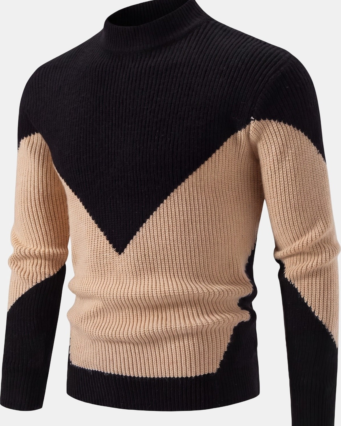 Men's Knit Sweater Premium Black Diamond, photo studio