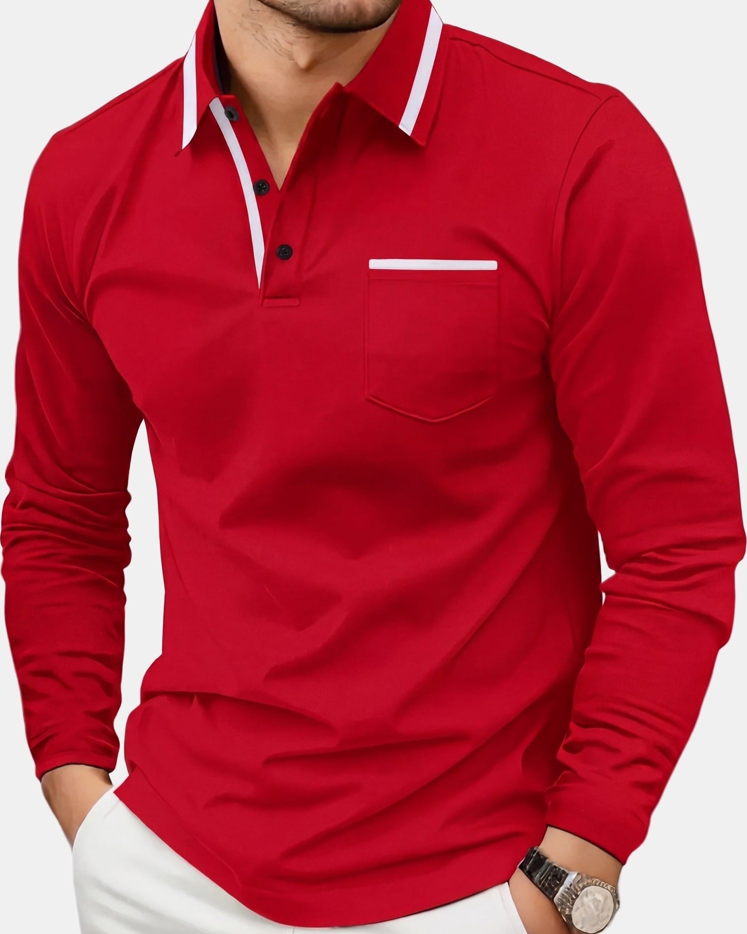 Men's Polo Shirt, Sweater in Red