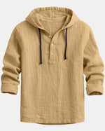 Signature Men's Linen Shirt, Hooded