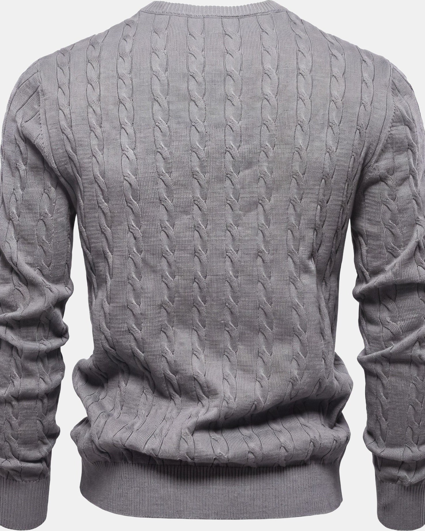 Falkner Men's Knit Sweater Dark Gray, photo studio