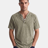 Jasper - Vintage Button T-Shirt for Men