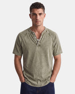 Jasper - Vintage Button T-Shirt for Men