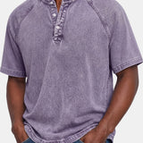 Gavin - Vintage Button T-Shirt for Men