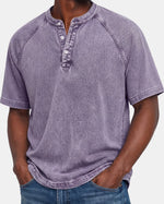 Gavin - Vintage Button T-Shirt for Men