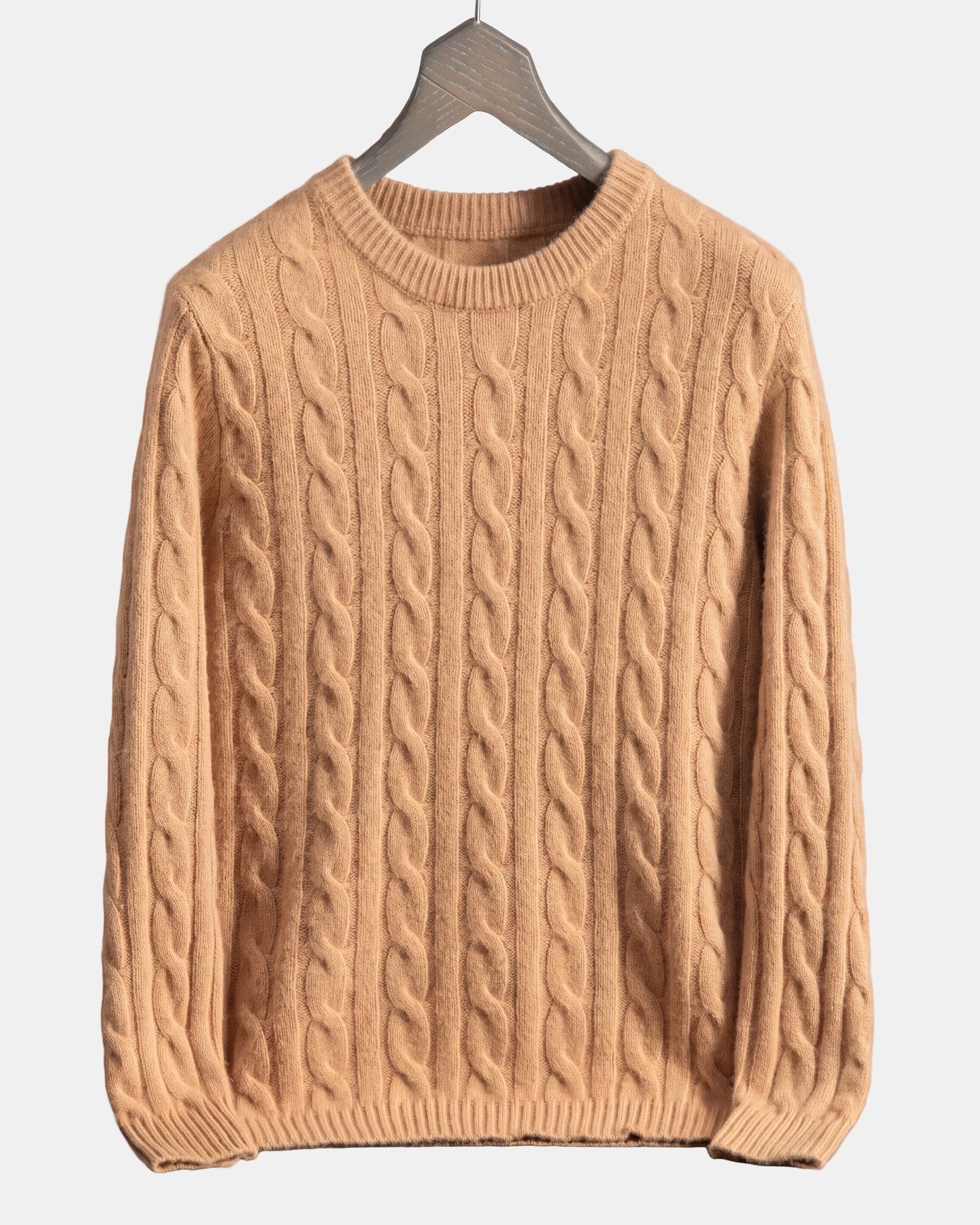 Men's Cashmere Sweater Barts Patterned Camel, photo studio