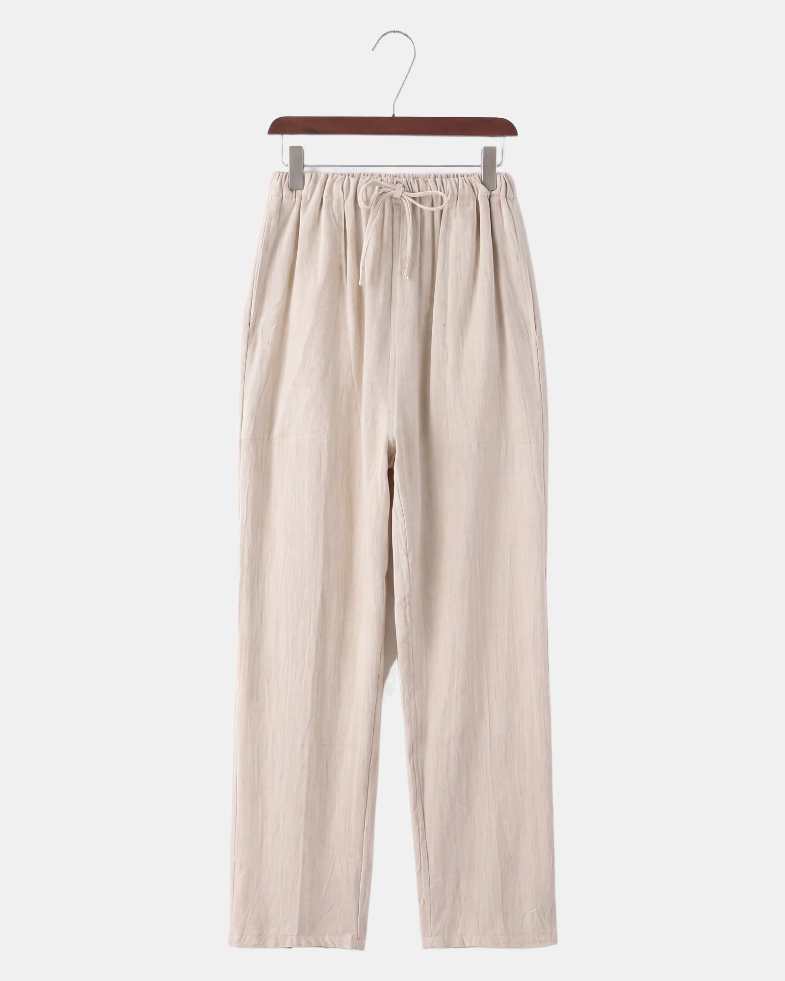 Adrian - Fluid Linen Pants Beige, photo studio