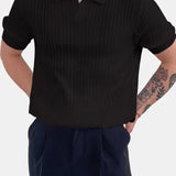 Monte-Carlo Ribbed Open Polo