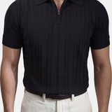 Sintra Ribbed Quarter-Zip Polo