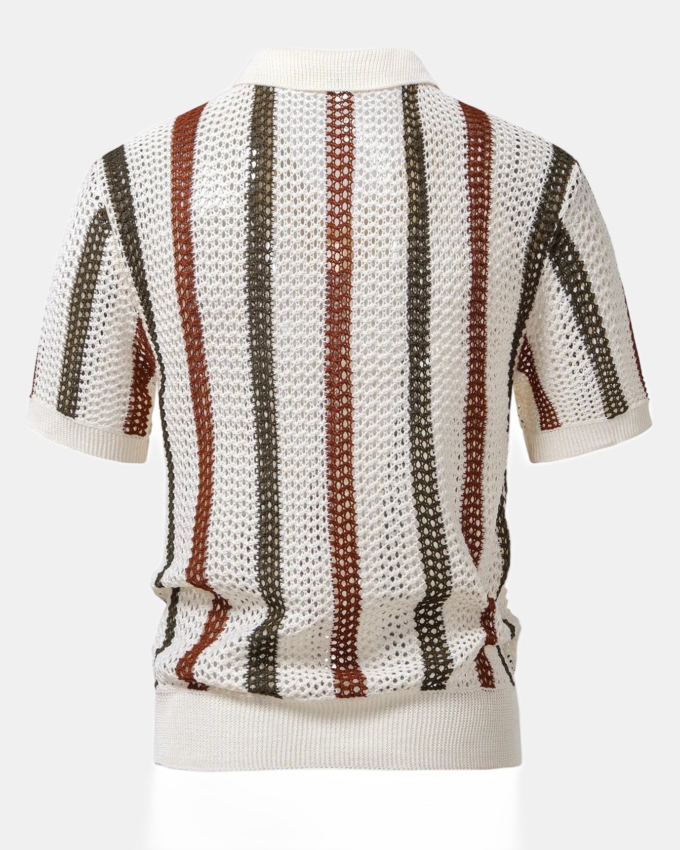 Crochet Men's Polo Shirt, V-Neckline
