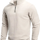Zip-Up Long-Sleeve Sweater