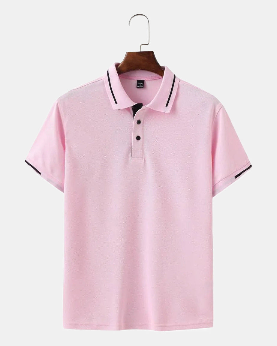 Dario Men's Polo Shirt, Workdays in Pink