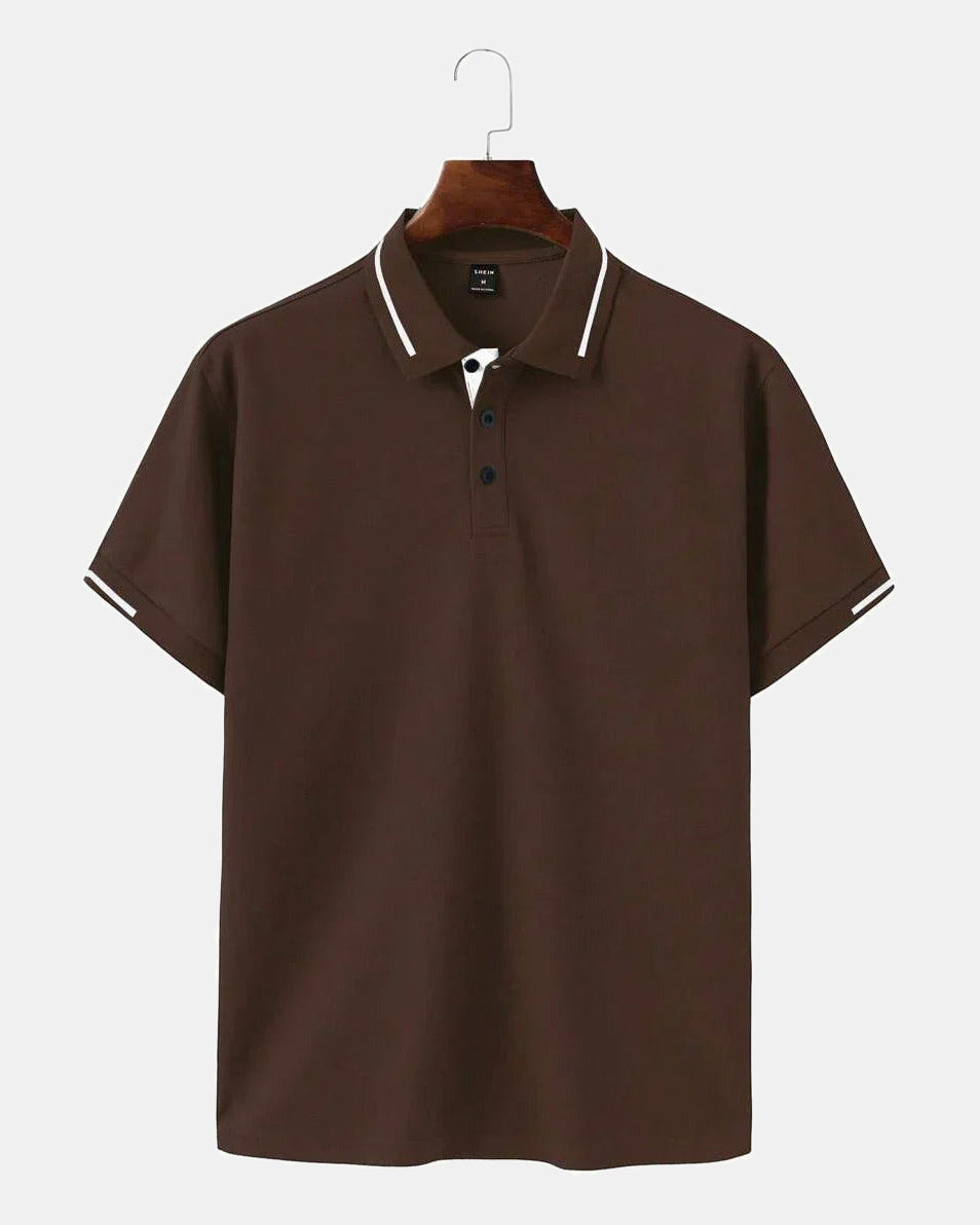 Dario Men's Polo Shirt, Workdays in Brown