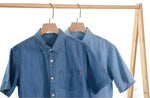Denim Shirt with Short Sleeves