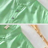 Short Sleeve Cotton and Linen Shirt