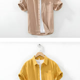 Cotton Shirt with Short Sleeves