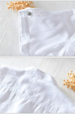 Short Sleeve Cotton and Linen Shirt