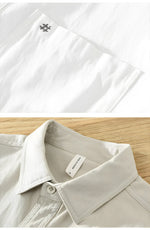 Cotton Shirt with Short Sleeves