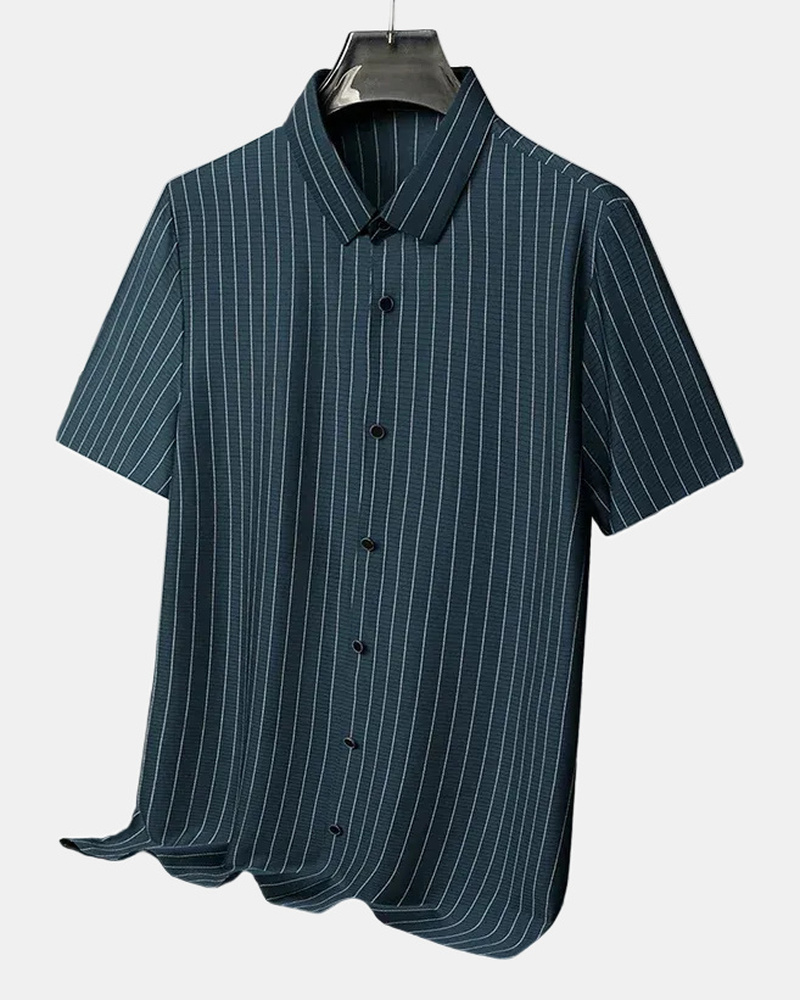 Men's Polo Shirt, Striped in Navy