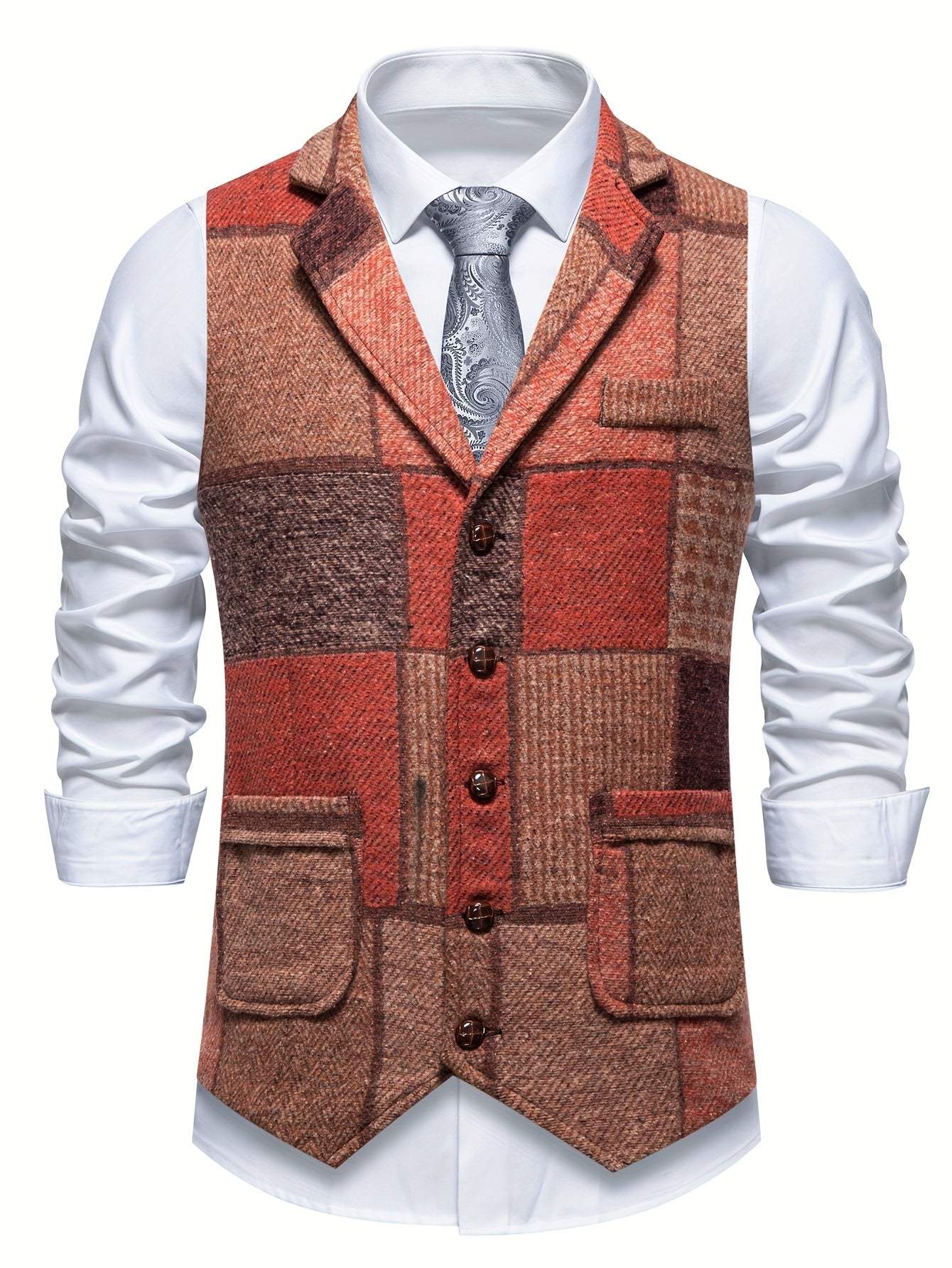 Elegant Patchwork Waistcoat