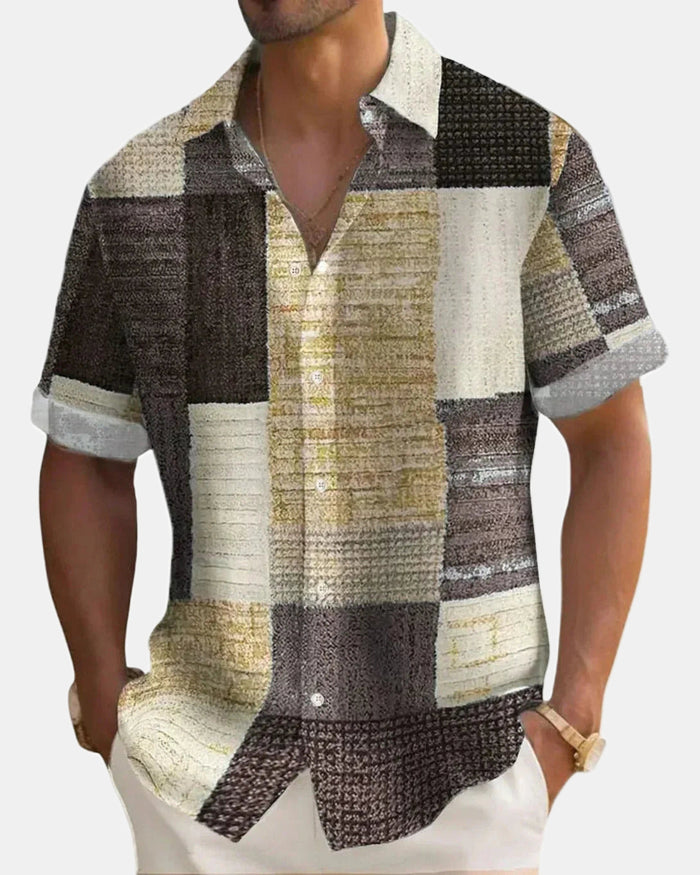 Patchwork Men's Shirt