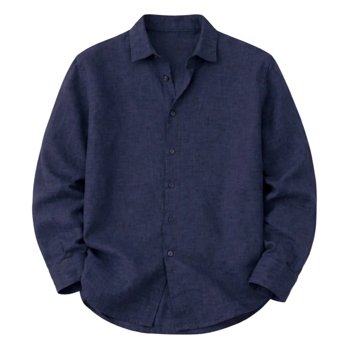 Kensington Men's Shirt in Lightweight Linen, Relaxed Fit Navy