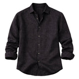 Meadowfall Men's Linen Shirt, Relaxed Fit, Button-Down