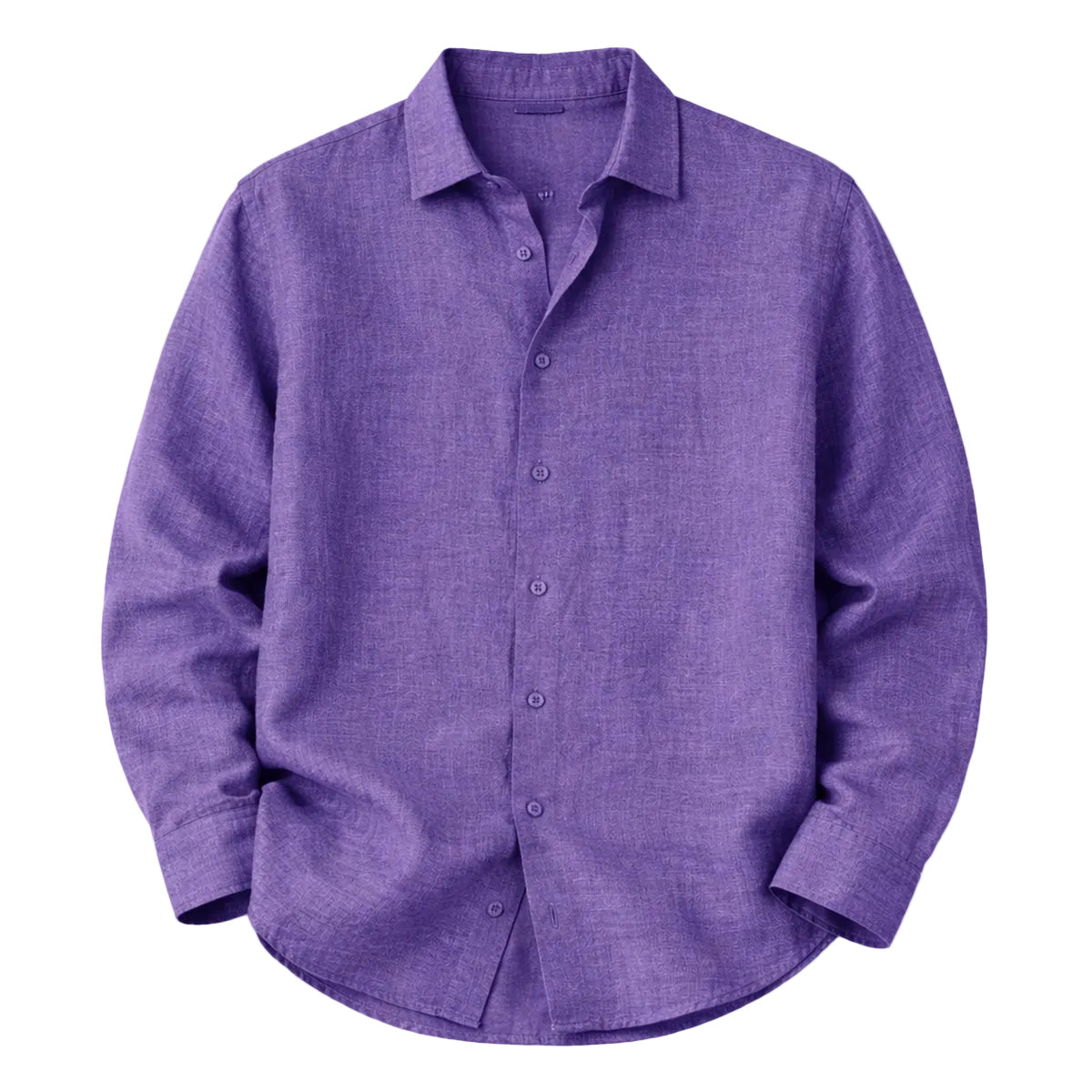 Kensington Men's Shirt in Lightweight Linen, Relaxed Fit Purple