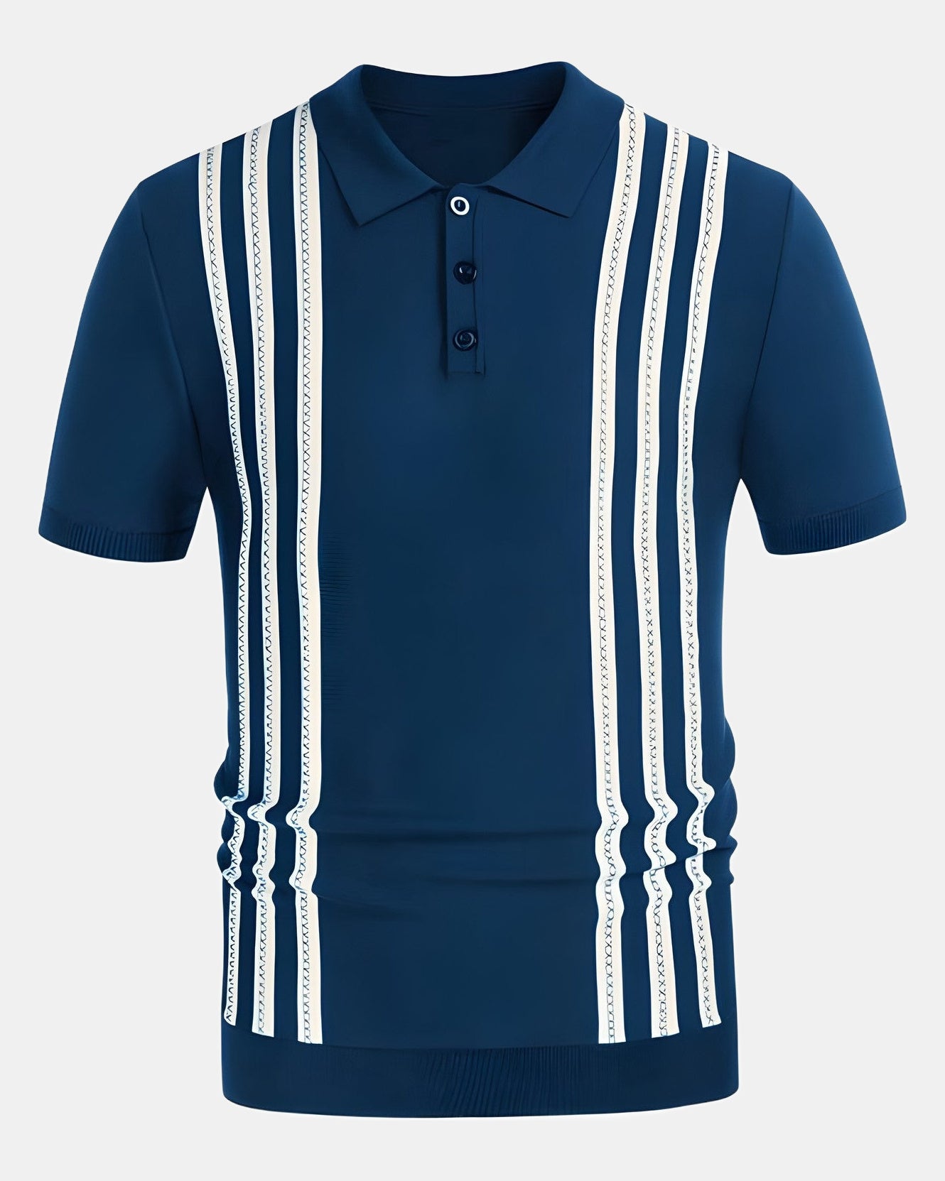 Piotr Men's Polo Shirt, Striped in Blue