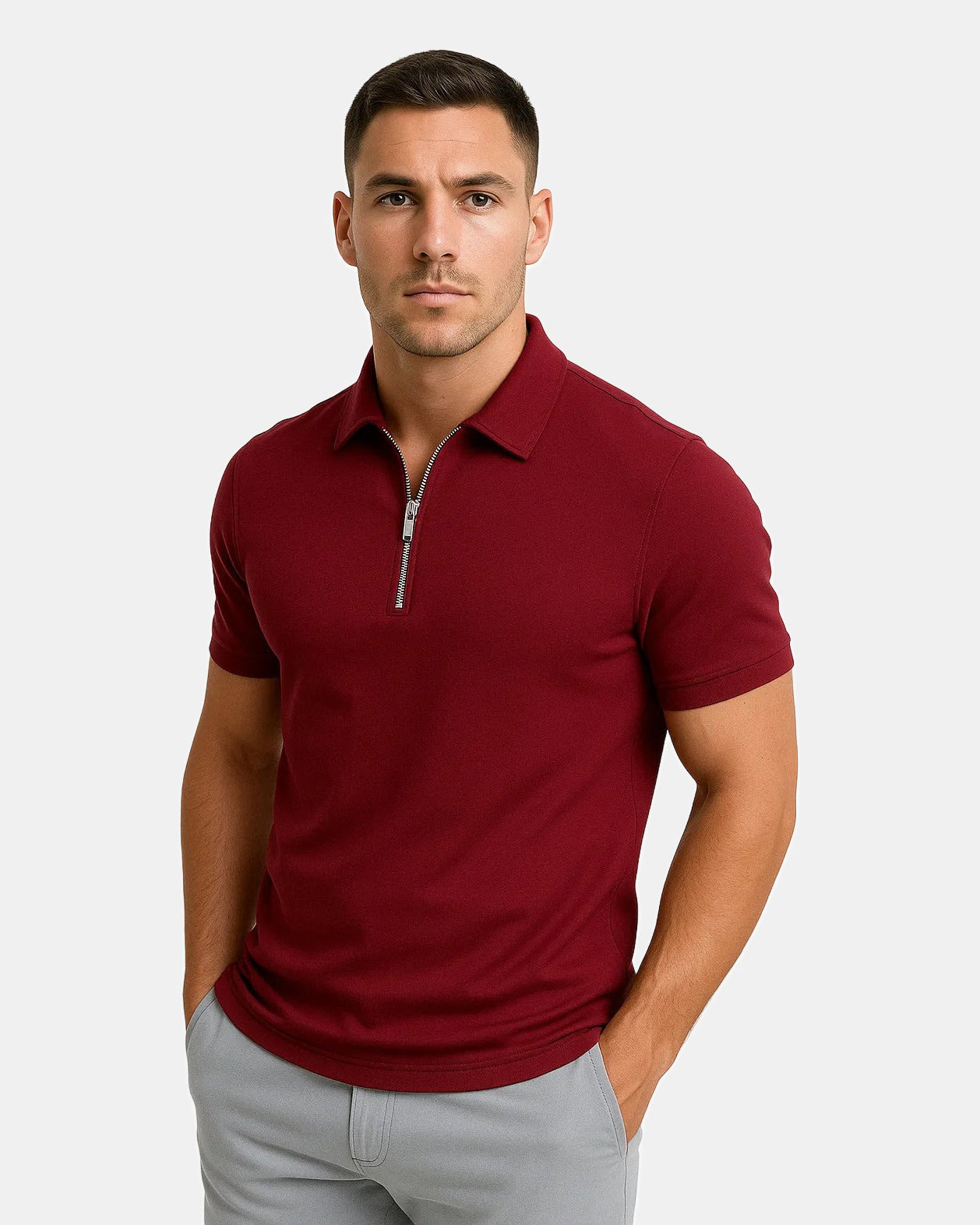 Gregorio Men's Polo Shirt, Quarter Zip
