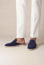 Yacht Men's Suede Mules, Navy