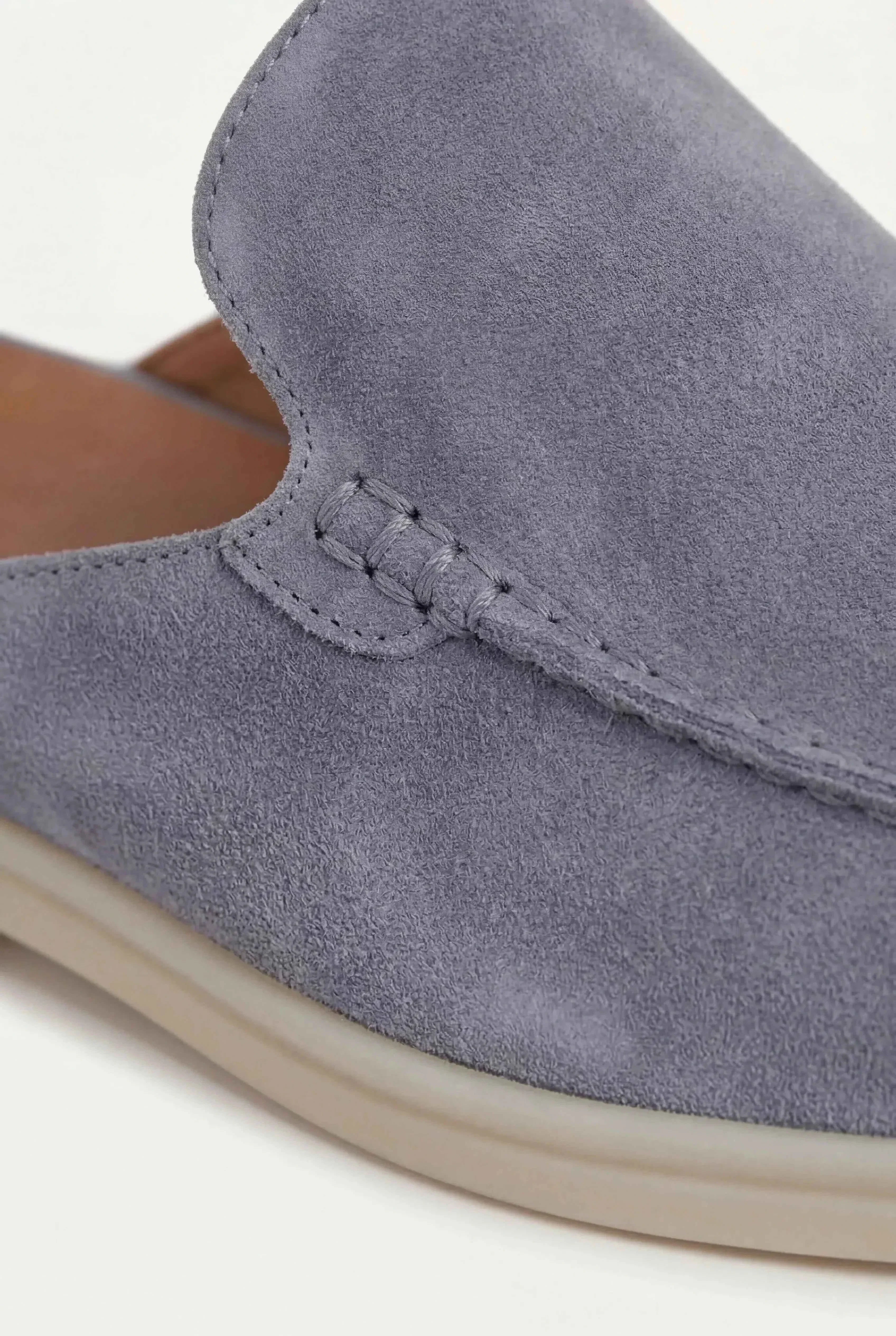 Mule Yacht i Suède Blu Baby